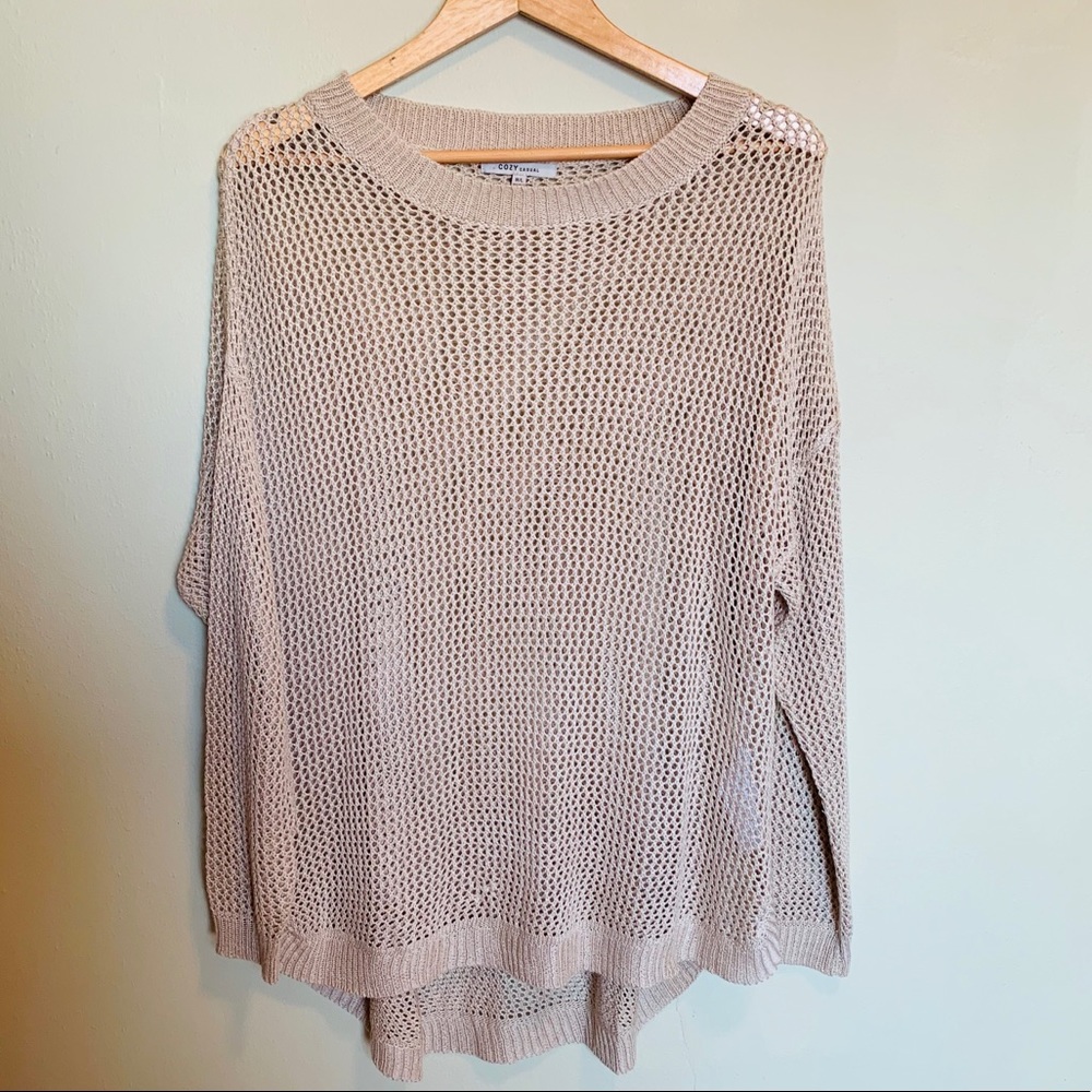Tan Lightweight sweater Size M/L